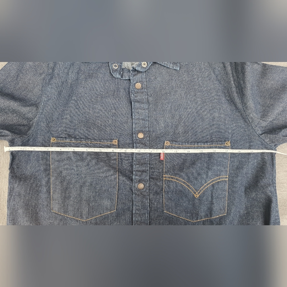 Levi's Red Tab Classic Denim Shirt Dark Wash Men's M - Picture 8 of 11